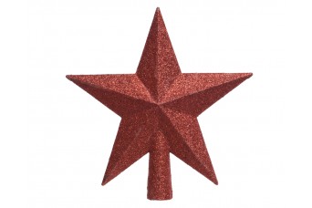 Κορυφή Δέντρου Αστέρι 4.2x19x19cm Christmas Red