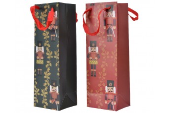 Τσάντα Δώρου Nutcracker L10.00-w12.00-h36.00cm Red/green