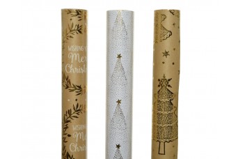 Χαρτί Περιτυλίγματος S/2 W.70xl.150cm Natural/gold