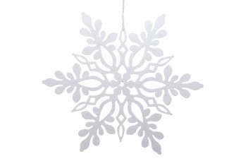 Νιφάδα White Glitter L0.30-w33.00-h38.00cm Tree Farm