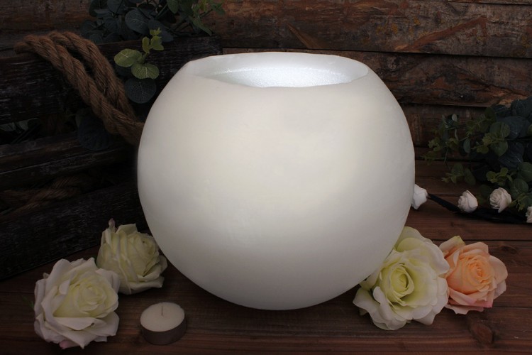 Κεριά Μπάλες Φωτοφόρα Λευκά Φ25εκ 